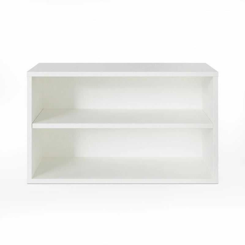 Stapelbare Opbergkubus met Verstelbare Plank - Wit, 24B