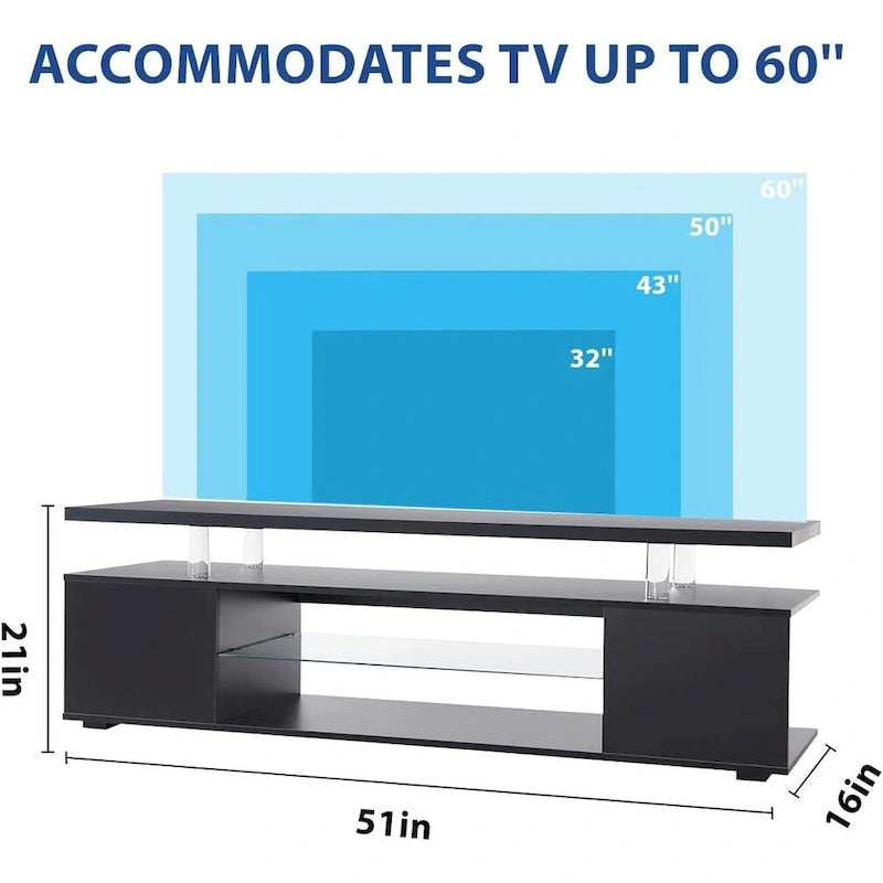 TV-meubel mediaconsole met zijkast voor 65-inch tv's - Wit, 130W x 40D x 53H cm
