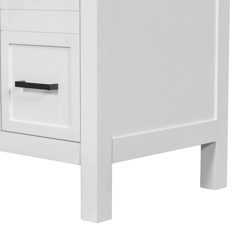 Wastafelmeubel van 91 cm met geïntegreerde harswastafel, 4 laden en 2 deuren