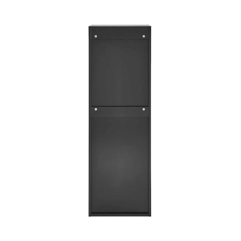 Linnenkast met softclose deur en open planken - 15B x 12D x 46H, Phantom Black