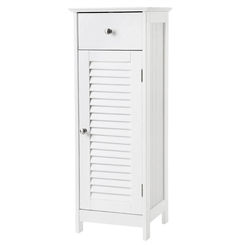 Badkamervloerkast met Louvredeuren en Lades - 32B x 30D x 87H cm